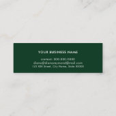 Grüne berufliche Visitenkarte mit Goldherz (Rückseite)