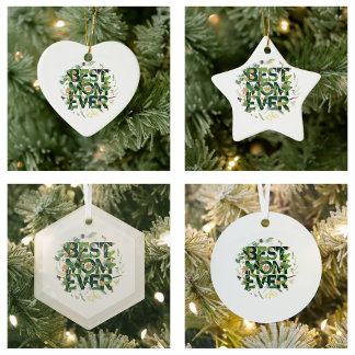 Grüne beste Mama je Muttertagsgeschenke Keramik Ornament