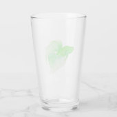 Grüne Betta Fish Aquarell Glas (Rückseite)