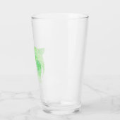 Grüne Betta Fish Aquarell Glas (Links)