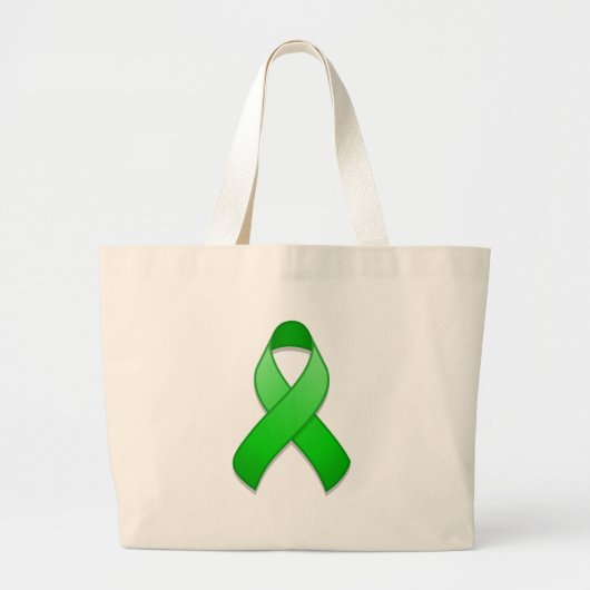 Grüne Bewusstseins-Band-Tasche Jumbo Stoffbeutel (Vorne)