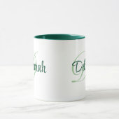 Grüne Bezeichnung der Monogram Tasse (Zentrum)