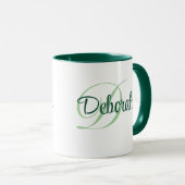 Grüne Bezeichnung der Monogram Tasse (VorderseiteRechts)