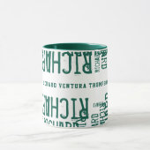 Grüne Bezeichnung des coolen Musters Tasse (Zentrum)