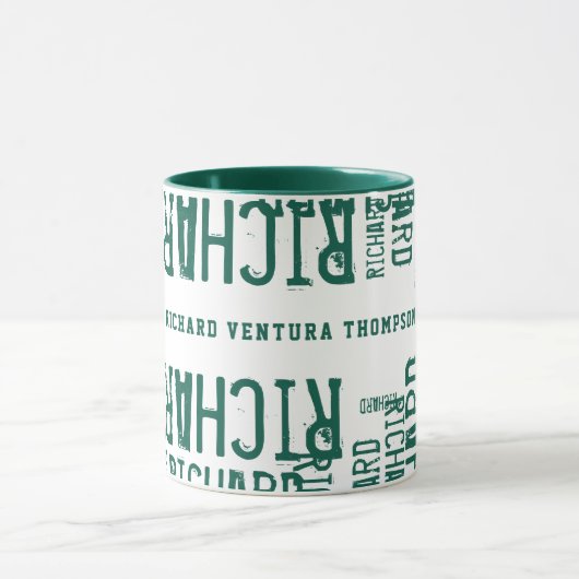 Grüne Bezeichnung des coolen Musters Tasse (Zentrum)