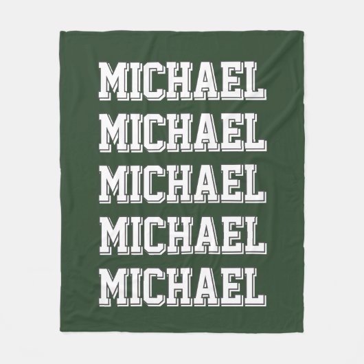 Grüne Bezeichnung für benutzerdefinierte Varianten Fleecedecke (Vorderseite)