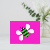 Grüne Biene Postkarte (Stehend Vorderseite)