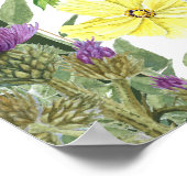 Grüne Biene und Wildblume Kinderdusche Willkommen Poster (Ecke)