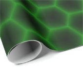 Grüne Bienenwabe Geschenkpapier (Rolleneckpunkt)