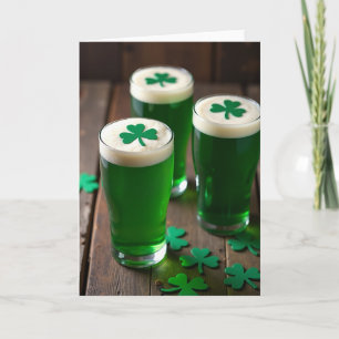 Grüne Bier Cheers Karte