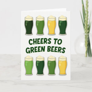 Grüne Bier Cheers Karte