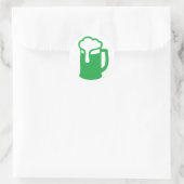 Grüne Bieraufkleber Runder Aufkleber (Tasche)