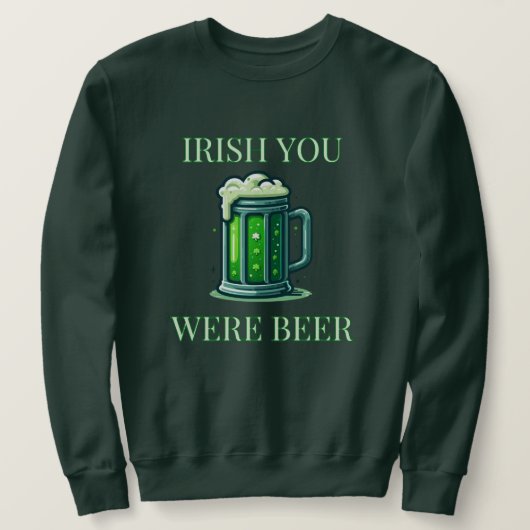 Grüne Bierpuppe Sweatshirt (Design vorne)