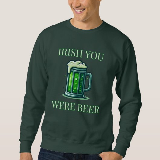 Grüne Bierpuppe Sweatshirt (Vorderseite)