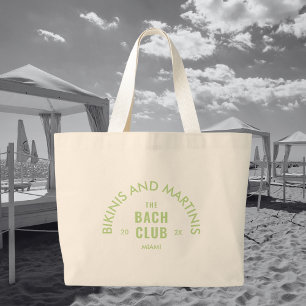 Grüne Bikinis und Martinis Der Bach Club Custom Jumbo Stoffbeutel