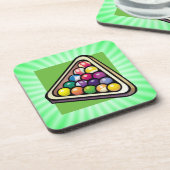 Grüne Billard; Pool Getränkeuntersetzer (Linke Seite)