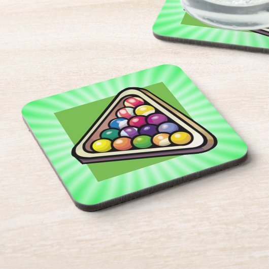 Grüne Billard; Pool Getränkeuntersetzer (Linke Seite)