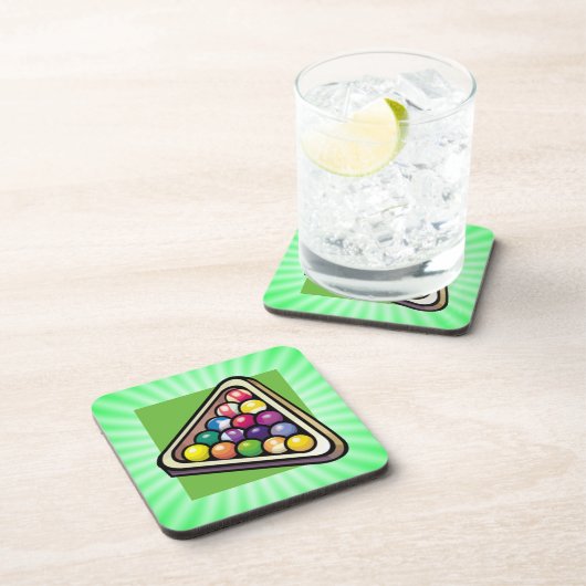 Grüne Billard; Pool Getränkeuntersetzer (Rechte Seite)