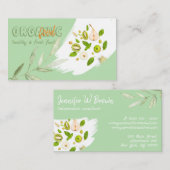 Grüne Bio gesunde Ernährung Detox Vegane Bäckerei Visitenkarte (Vorne/Hinten)