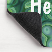 Grüne Bio Muster Abstrakte Kunst Mousepad (Ecke)