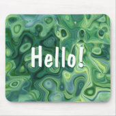 Grüne Bio Muster Abstrakte Kunst Mousepad (Vorne)