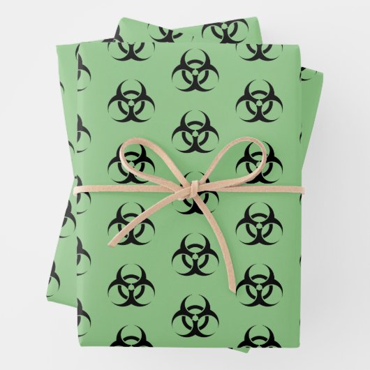 Grüne Biogefährdung Geschenkpapier Set (Beispiel)