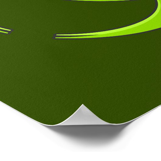 Grüne Biogefährdung Poster (Ecke)