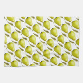Grüne Birnen auf Wjite Geschirrtuch (Horizontal)