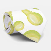 Grüne Birnen Früchte Muster Lebensmittel Vegan Krawatte (Gerollt)