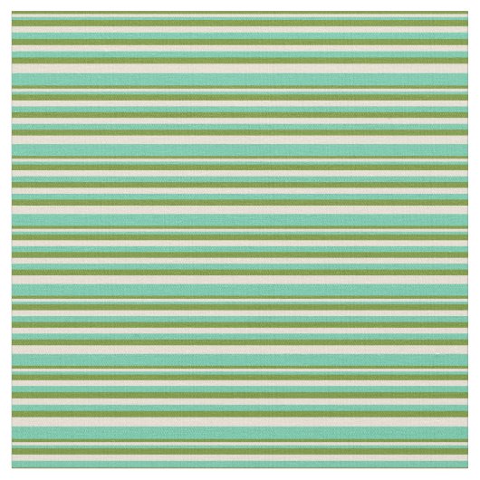 Grüne, Bisque und Aquamarine Stoff (Nahaufnahme)