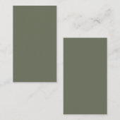 Grüne Blank-Visitenkarte für Moos Visitenkarte (Vorne/Hinten)