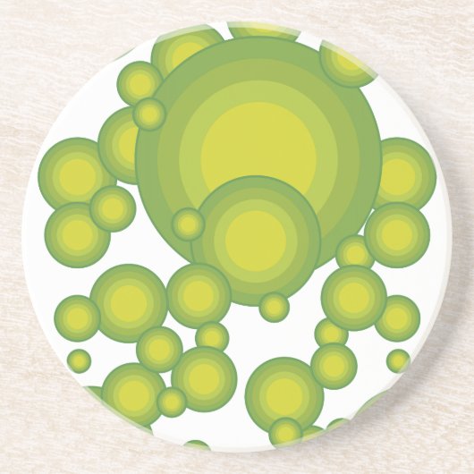 Grüne Blasen Getränkeuntersetzer (Vorne)