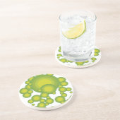 Grüne Blasen Getränkeuntersetzer (Seite)