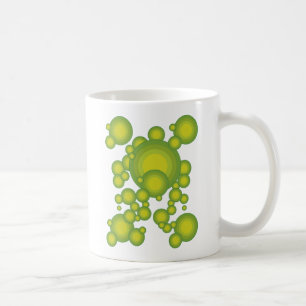 Grüne Blasen Kaffeetasse