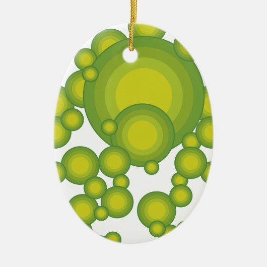 Grüne Blasen Keramikornament (Vorne)