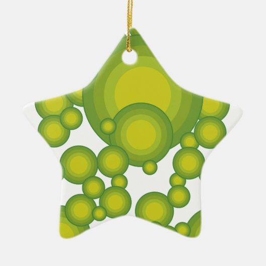 Grüne Blasen Keramikornament (Vorne)