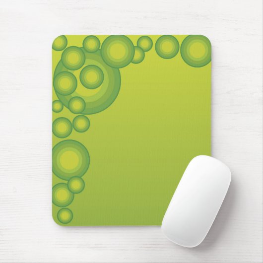 Grüne Blasen Mousepad (Mit Mouse)