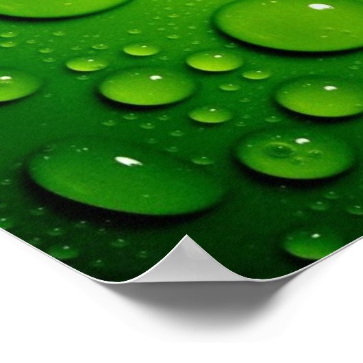 Grüne Blasen Poster (Ecke)