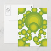 Grüne Blasen Postkarte (Vorne/Hinten)