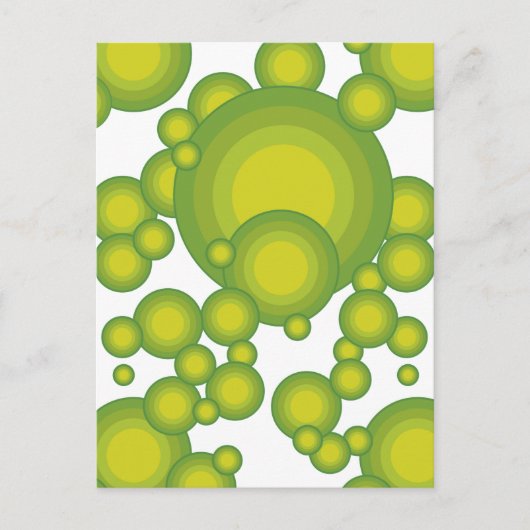 Grüne Blasen Postkarte (Vorderseite)