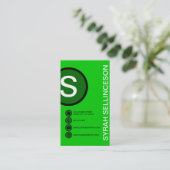 grüne Blasen Visitenkarte (Stehend Vorderseite)