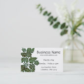 Grüne Blatt-/Blumen-elegante Geschäfts-Karte Visitenkarte (Stehend Vorderseite)