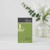 Grüne Blatt Visitenkarte (Stehend Vorderseite)