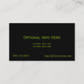 Grüne Blatt-Wirbels-Geschäfts-Neonkarte Visitenkarte (Rückseite)