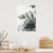 Grüne Blätter Abstrakt drucken Poster (Küche)