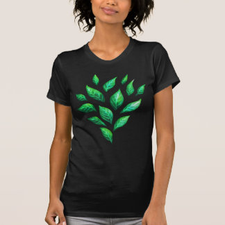Grüne Blätter Abstrakte botanische Pflanze Lover T-Shirt