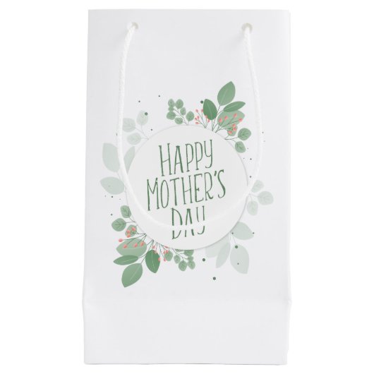 Grüne Blätter am Muttertag| Geschenktasche Kleine Geschenktüte (Vorderseite)