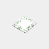 Grüne Blätter an der Grenze Post-it Klebezettel (angewinkelt)