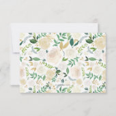 Grüne Blätter Aquarellfarben RSVP-Karten RSVP Karte (Rückseite)