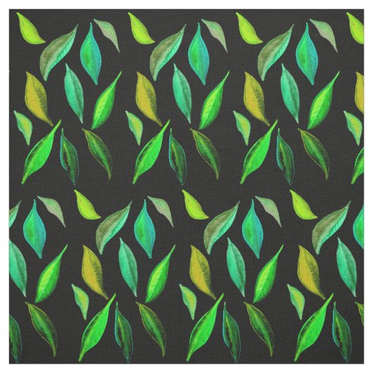 Grüne Blätter Aquarellfolienmuster Kunst Stoff (Muster)
